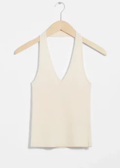 Cheap & Other Stories Ribbed Halterneck Top
