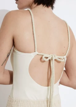 Hot & Other Stories Rope-Strap Bodysuit White