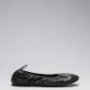 Hot & Other Stories Ruched Leather Ballet Flats