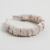 Discount & Other Stories Ruched Linen Alice Headband Wheat