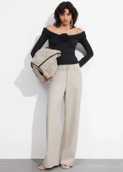New & Other Stories Ruched Off-Shoulder Top