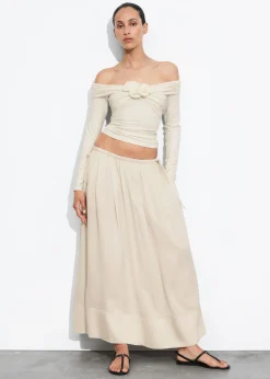 New & Other Stories Ruched Off-Shoulder Top