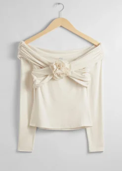 New & Other Stories Ruched Off-Shoulder Top
