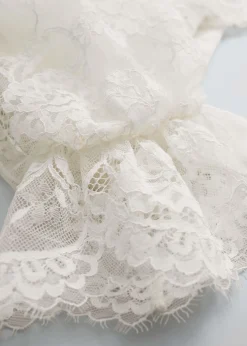 Best & Other Stories Ruffled Lace Blouse White