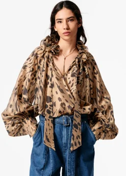Sale & Other Stories Ruffled Tie-Neck Blouse