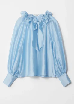 Sale & Other Stories Ruffled Tie-Neck Blouse