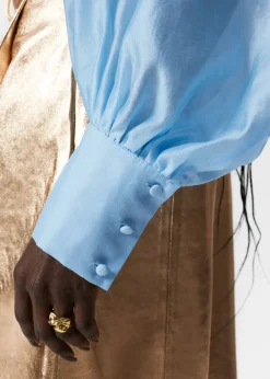 Sale & Other Stories Ruffled Tie-Neck Blouse