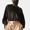 Cheap & Other Stories Satin Blouse Dark Brown