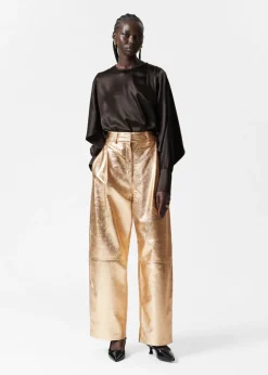 Cheap & Other Stories Satin Blouse Dark Brown