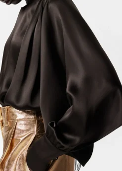 Cheap & Other Stories Satin Blouse Dark Brown