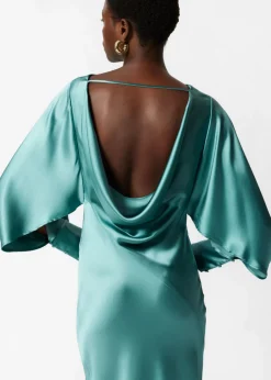 Sale & Other Stories Satin Maxi Dress Turquoise