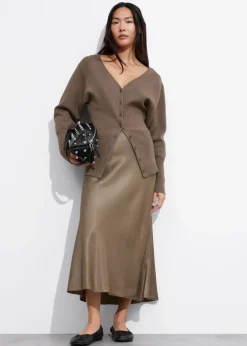 Outlet & Other Stories Satin Midi Skirt