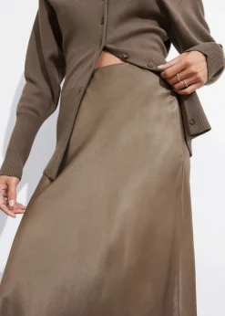 Outlet & Other Stories Satin Midi Skirt