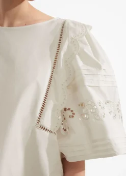 New & Other Stories Scalloped Blouse White
