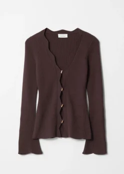 Flash Sale & Other Stories Scalloped Merino-Blend Cardigan