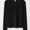 Best Sale & Other Stories Scoop-Neck Long-Sleeve Jersey Top