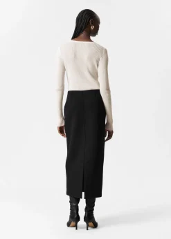 Flash Sale & Other Stories Scuba Midi Skirt Black