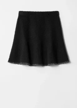 Clearance & Other Stories Sequin-Trimmed Bouclé Mini Skirt Black