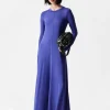 Discount & Other Stories Sheer Maxi Dress Blue