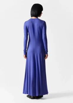 Discount & Other Stories Sheer Maxi Dress Blue