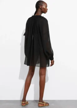 Outlet & Other Stories Sheer Mini Dress Black