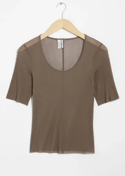 Cheap & Other Stories Sheer Silk Top