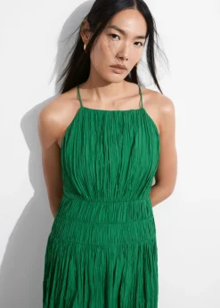 Flash Sale & Other Stories Shirred Sleeveless Midi Dress