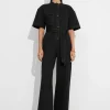 Cheap & Other Stories Short-Sleeve Utility Jumpsuit Black