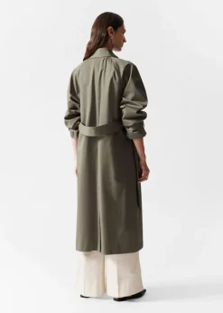 Cheap & Other Stories Single-Breasted Trench Coat Khaki