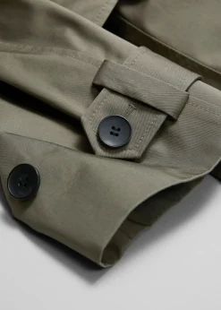 Cheap & Other Stories Single-Breasted Trench Coat Khaki