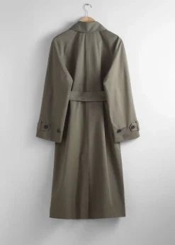 Cheap & Other Stories Single-Breasted Trench Coat Khaki