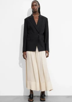 Best & Other Stories Single-Breasted Wool Blazer Black