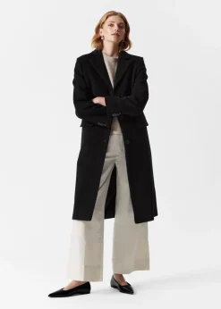 Best & Other Stories Single-Breasted Wool Coat Black