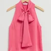 Shop & Other Stories Sleeveless Lavallière-Neck Bow Top Pink