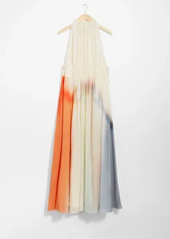 Clearance & Other Stories Sleeveless Maxi Dress Cream/Orange/Lilac