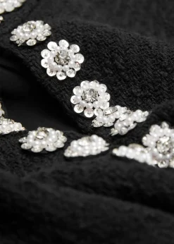 Store & Other Stories Sleeveless Rhinestone Mini Dress Black