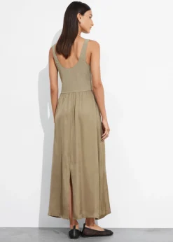 Best Sale & Other Stories Sleeveless Two-Tone Midi Dress Mole