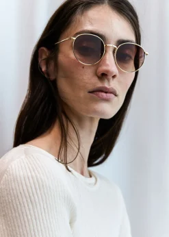 Hot & Other Stories Slim Oval-Frame Sunglasses