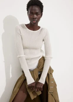 New & Other Stories Slim Rib-Knit Top White
