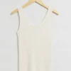 Best & Other Stories Slim-Fit Ribbed Silk Blend Top White