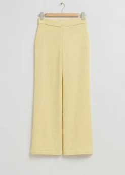 Best & Other Stories Slim-Fit Tweed Trousers Light Yellow