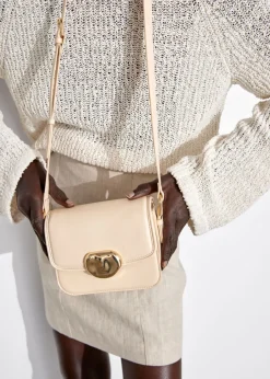 Shop & Other Stories Small Sculptural-Buckle Leather Bag Cream