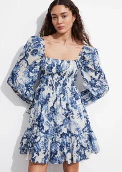 Sale & Other Stories Smocked Mini Dress