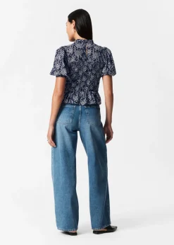 Outlet & Other Stories Smocked Peplum Blouse