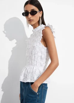 Best & Other Stories Smocked Peplum Top