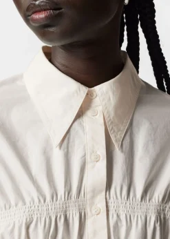 New & Other Stories Smocked Shirt White
