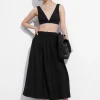 Store & Other Stories Smock-Waist Midi Skirt