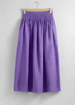 Store & Other Stories Smock-Waist Midi Skirt