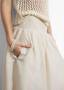 Store & Other Stories Smock-Waist Midi Skirt
