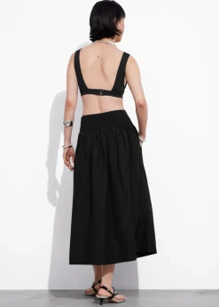 Store & Other Stories Smock-Waist Midi Skirt